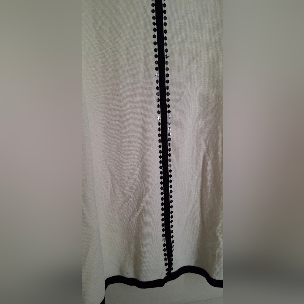 Alfred Dunner White Top with Black Trim Rayon/ Nylos XL Formal Party Church - Picture 4 of 10